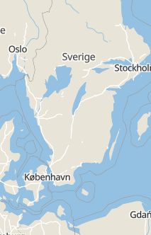 Översiktskarta som visar hela Sverige med en markör som visar ungefär var händelsen inträffat
