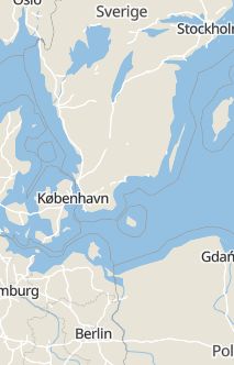 Översiktskarta som visar hela Sverige med en markör som visar ungefär var händelsen inträffat