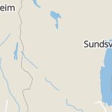 Karta som med röd fyrkant ramar in Sveg, Härjedalen, Jämtlands län