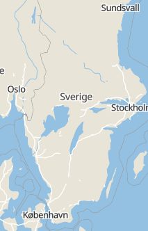 Översiktskarta som visar hela Sverige med en markör som visar ungefär var händelsen inträffat
