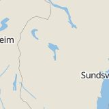 Karta som med röd fyrkant ramar in Oviken, Berg, Jämtlands län