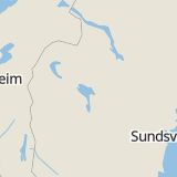 Karta som med röd fyrkant ramar in Krokom, Rödön, Jämtlands län