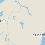 Karta som med röd fyrkant ramar in Rödön, Krokom, Strömsund, Jämtlands län