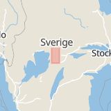 Karta som med röd fyrkant ramar in Vallaskolan, Degerfors, Örebro län