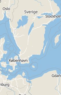 Översiktskarta som visar hela Sverige med en markör som visar ungefär var händelsen inträffat