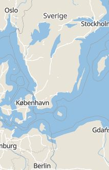 Översiktskarta som visar hela Sverige med en markör som visar ungefär var händelsen inträffat