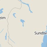 Karta som med röd fyrkant ramar in Jämtland, Åsarna, Berg, Hara, Östersund, Ångsta, Jämtlands län