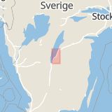 Karta som med röd fyrkant ramar in Gränna, Jönköping, Jönköpings län
