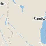 Karta som med röd fyrkant ramar in Östersund, Ytterberg, Jämtlands län