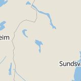 Karta som med röd fyrkant ramar in Dvärsätt, Krokom, Jämtlands län