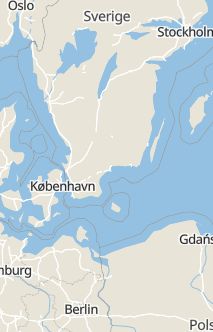 Översiktskarta som visar hela Sverige med en markör som visar ungefär var händelsen inträffat