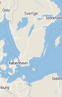 Översiktskarta som visar hela Sverige med en markör som visar ungefär var händelsen inträffat
