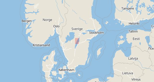 Karta som med röd fyrkant ramar in Karlsborg, Västra Götalands län