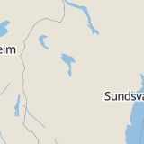 Karta som med röd fyrkant ramar in Östersund, Slandrom, Berg, Hackås, Jämtlands län