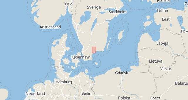 Karta som med röd fyrkant ramar in Olofström, Blekinge län