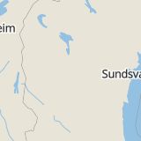 Karta som med röd fyrkant ramar in Rätansbyn, Bergs Kommun, Jämtlands län