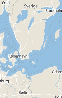 Översiktskarta som visar hela Sverige med en markör som visar ungefär var händelsen inträffat