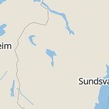 Karta som med röd fyrkant ramar in Jämtland, Östersund, Bräcke, Rödövägen, Berg, Ljungdalen, Jämtlands län