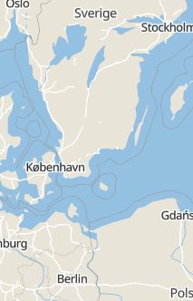 Översiktskarta som visar hela Sverige med en markör som visar ungefär var händelsen inträffat