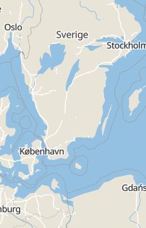 Översiktskarta som visar hela Sverige med en markör som visar ungefär var händelsen inträffat