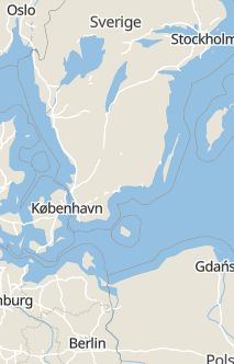 Översiktskarta som visar hela Sverige med en markör som visar ungefär var händelsen inträffat