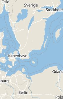 Översiktskarta som visar hela Sverige med en markör som visar ungefär var händelsen inträffat