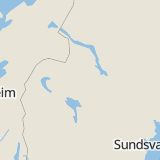 Karta som med röd fyrkant ramar in Föllinge, Krokom, Jämtlands län