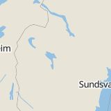 Karta som med röd fyrkant ramar in Jämtland, Sånghusvägen, Krokom, Björnänge, Torvalla, Östersund, Jämtlands län