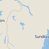 Karta som med röd fyrkant ramar in Hamngatan, Östersund, Jämtlands län