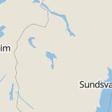 Karta som med röd fyrkant ramar in Lugnvik, Östersund, Jämtlands län