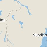 Karta som med röd fyrkant ramar in Kyrkgatan, Prästgatan, Östersund, Jämtlands län