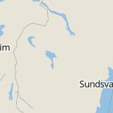 Karta som med röd fyrkant ramar in Fagerbacken, Östersund, Mattmar, Strömsund, Jämtlands län