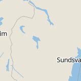 Karta som med röd fyrkant ramar in Odensala, Östersund, Jämtlands län