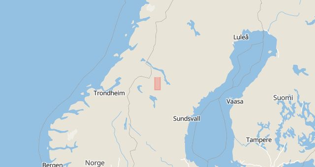 Karta som med röd fyrkant ramar in Laxviken, Krokom, Jämtlands län