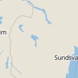 Karta som med röd fyrkant ramar in Östersund, Lillfjällvägen, Torvalla, Krokom, Jämtlands län