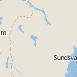 Karta som med röd fyrkant ramar in Krokom, Östersund, Furulund, Jämtlands län