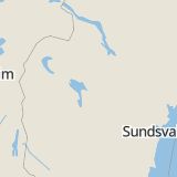 Karta som med röd fyrkant ramar in Hägnvägen, Staketvägen, Östersund, Jämtlands län