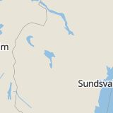 Karta som med röd fyrkant ramar in Torvalla, Basvägen, Skogsbruksvägen, Östersund, Jämtlands län