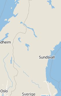 Översiktskarta som visar hela Sverige med en markör som visar ungefär var händelsen inträffat