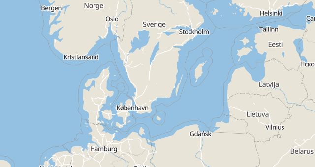 Karta som med röd fyrkant ramar in Stortorget, Växjö, Kronobergs län