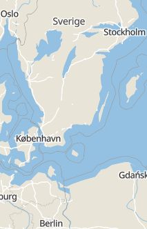 Översiktskarta som visar hela Sverige med en markör som visar ungefär var händelsen inträffat