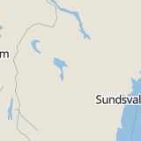 Karta som med röd fyrkant ramar in Lockne, Östersund, Jämtlands län