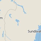 Karta som med röd fyrkant ramar in Kyrkås, Östersund, Jämtlands län