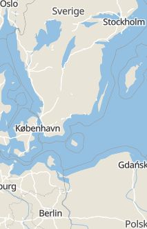 Översiktskarta som visar hela Sverige med en markör som visar ungefär var händelsen inträffat