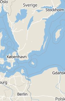 Översiktskarta som visar hela Sverige med en markör som visar ungefär var händelsen inträffat