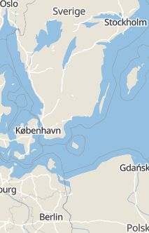 Översiktskarta som visar hela Sverige med en markör som visar ungefär var händelsen inträffat