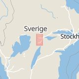 Karta som med röd fyrkant ramar in Fjugesta, Lekeberg, Örebro län