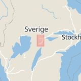 Karta som med röd fyrkant ramar in Fjugesta Letstig, Lekeberg, Örebro län