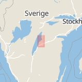 Karta som med röd fyrkant ramar in Vadstena, Östergötlands län