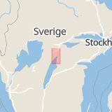 Karta som med röd fyrkant ramar in Örebro, Askersund, Sundsbrogatan, Örebro län